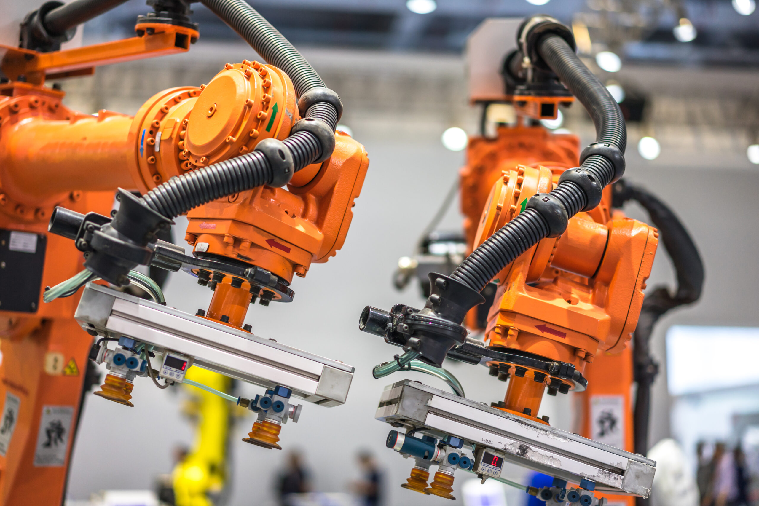robot arm in factory